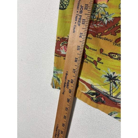 VTG Old Navy Mini Skirt Multicolor Tropical Print 100% Cotton Pockets Beach Boho - Picture 10 of 14